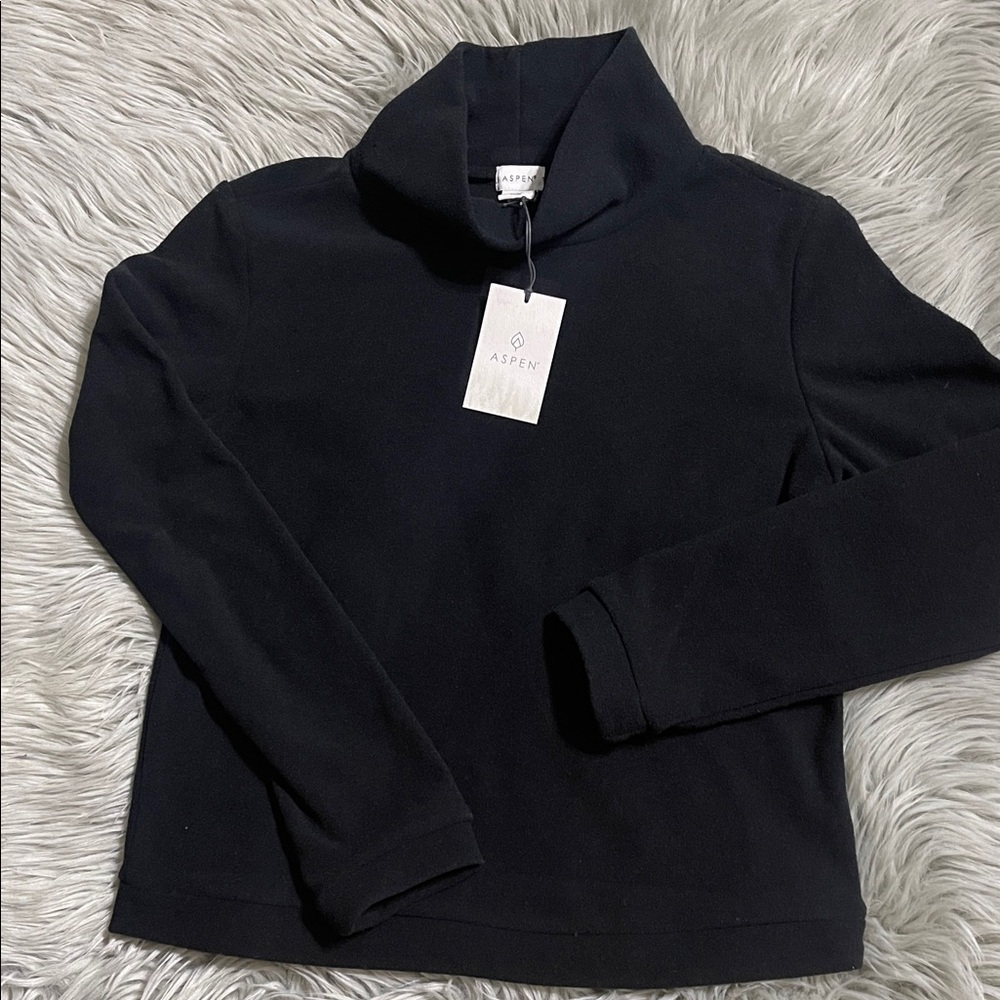Aspen Women's Black Turtleneck Sweater